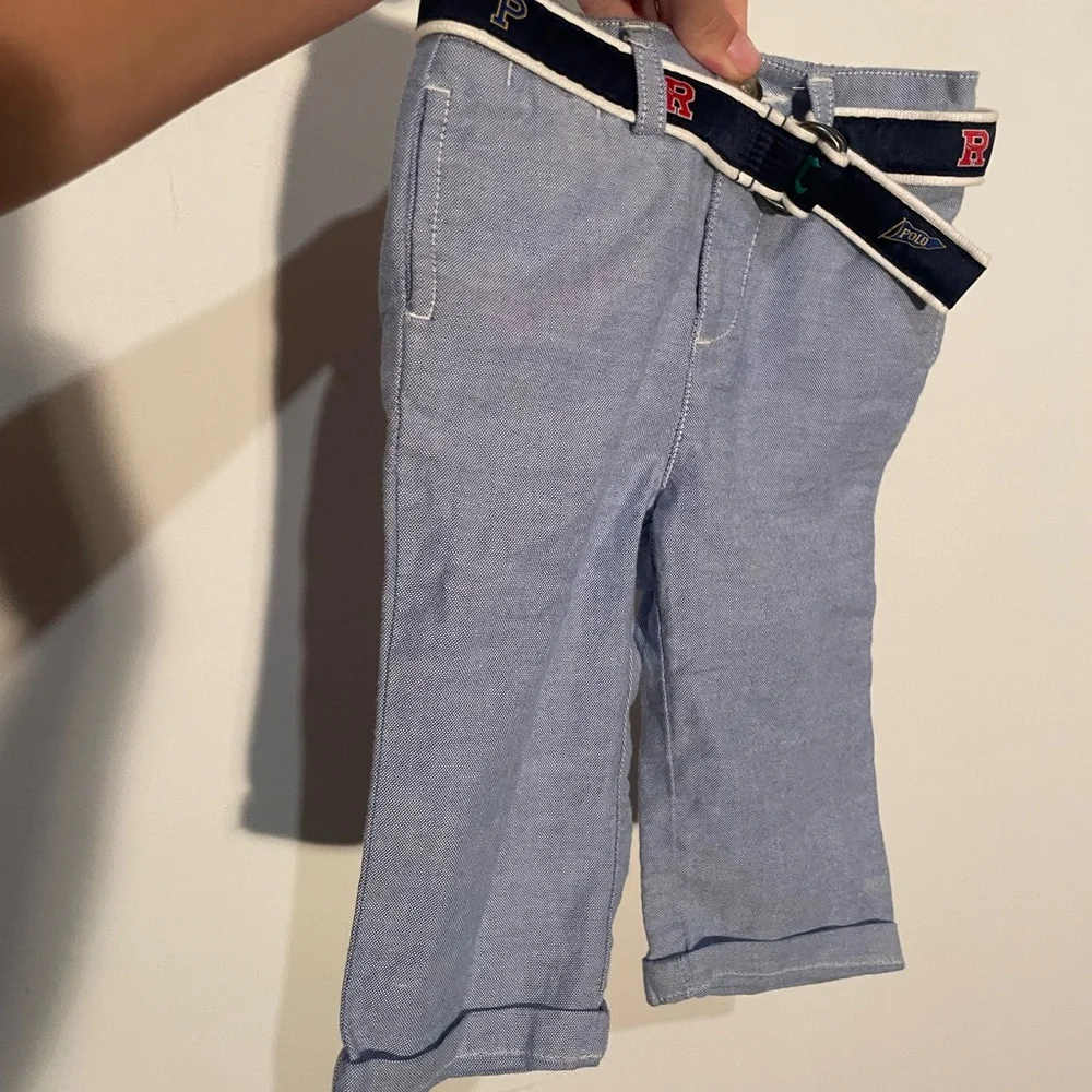 Ralph Lauren‎ Light Bluecotton blend Pants 9months with belt